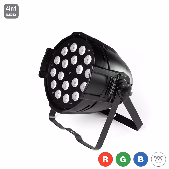 Flash LED PAR 64 18x10W RGBW 4in1 ALU (ausgepackt) - LED PAR Reflektor