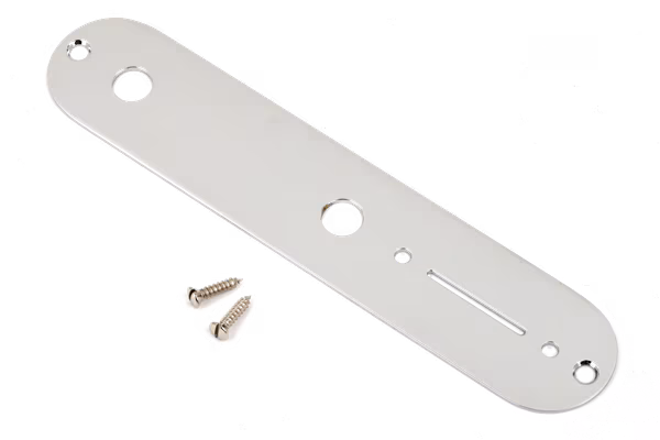 Fender Vintage Telecaster Control Plate, 2-Hole, Chrome - Gitarren-Hardware