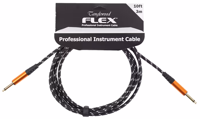 Tanglewood Flex Cable White/Black 3 m - Instrumentenkabel