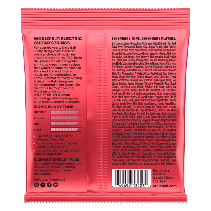 Ernie Ball 3226 Nickel Wound Strings Burly Slinky 3 Pack - Saiten für E-Gitarre