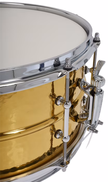 Ludwig 14" x 6,5" Hammered Brass Snare LB422BKT - Snare-Trommel