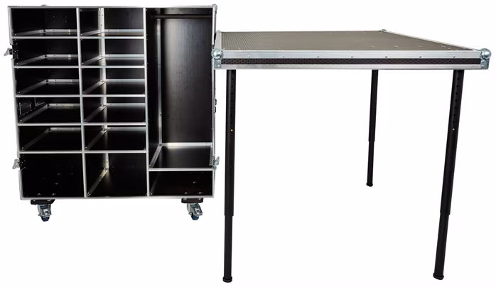 Razzor Cases Transport box for merch in combination with a sales counter - Transport case