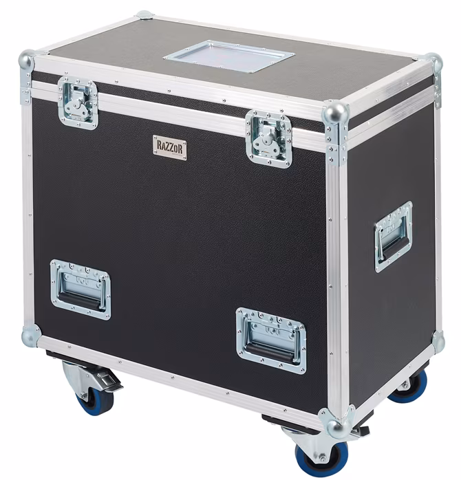 Razzor Cases PREMIUM 2x L-Acoustics A10 WIDE  with unbraked 100mm wheels - Cabinet Flight Case