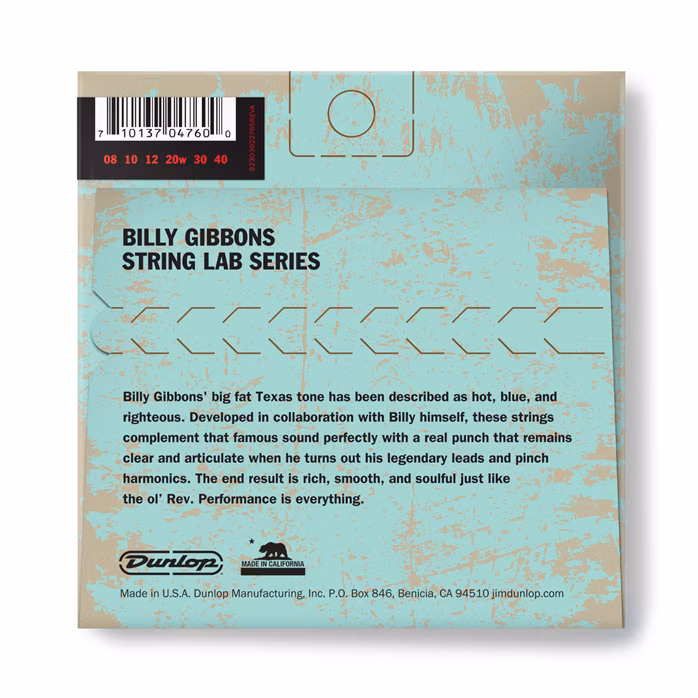 Dunlop Billy Gibbons Custom Rev Willy's Guitar Strings 8-40 - Saiten für E-Gitarre
