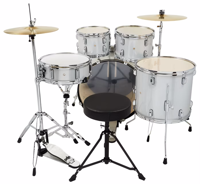 PDP Center Stage Diamond White Sparkle Rock Set - Schlagzeug