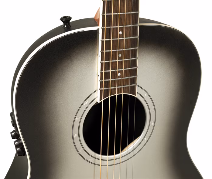 Ovation Pro Series Ultra Mid-Depth Non-Cutaway Silver Shadow - Elektroakustische Gitarre