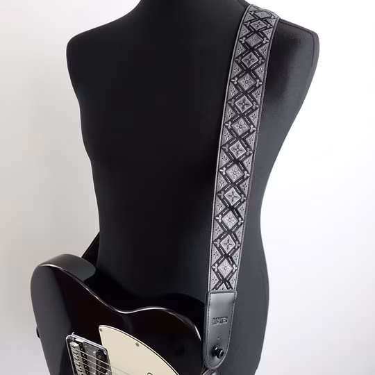 Richter Retro Black/Grey - Gitarrengurt