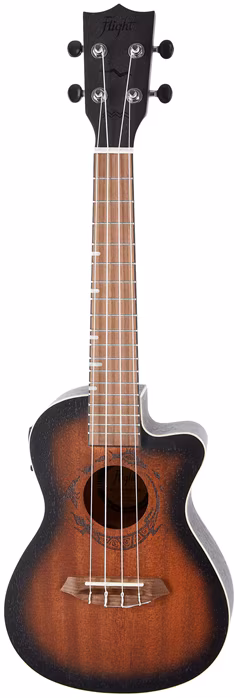 Flight DUC 380 CEQ Amber Satin Color - Elektroakustische Ukulele