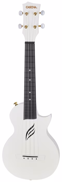Cascha HH 2286 Carbon Fibre Ukulele Set White - Akustische Ukulele