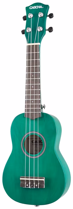 Cascha HH 3963 Soprano Ukulele Green Set - Akustische Ukulele