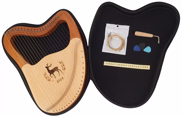 Byla Lyre Harp 21 Strings Coffee - Lyra