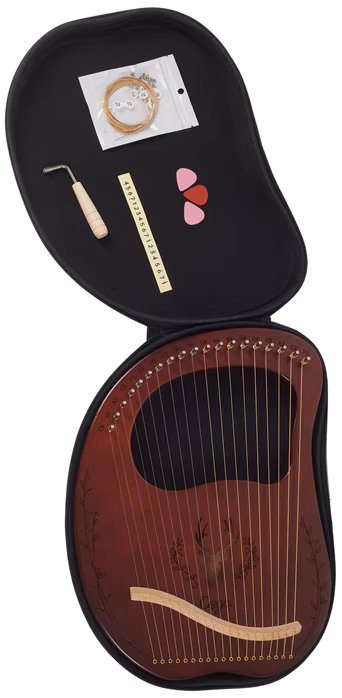Cega Lyre Harp 19 Strings Coffee - Lyra