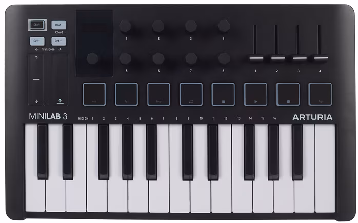 Arturia MiniLab 3 Black - USB/MIDI Keyboard