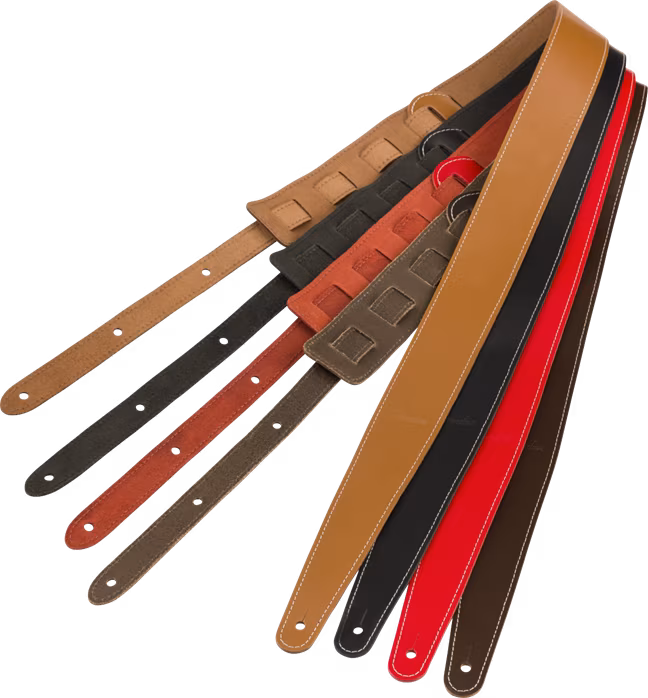 Fender 2" Essentials Leather Strap, Tan - Gitarrengurt