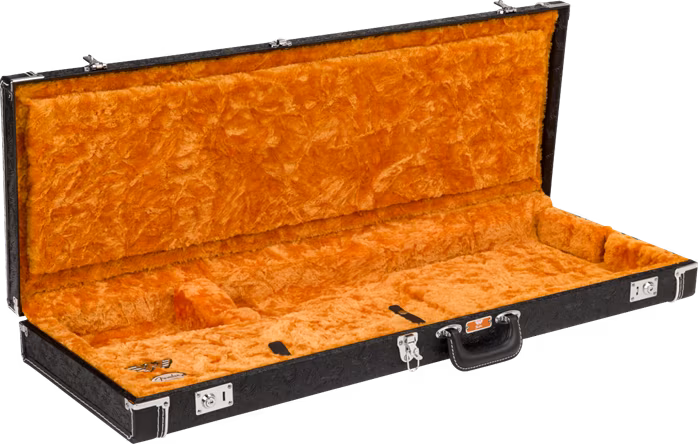 Fender Waylon Jennings Strat/Tele Case, Black Tooled Leather - Koffer für E-Gitarre