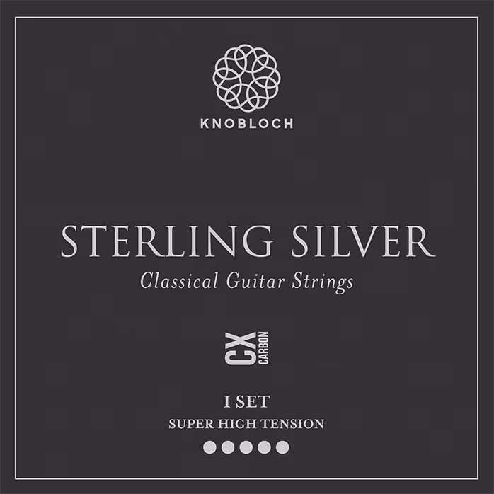 Knobloch STERLING SILVER CX Carbon Super High Tension 37.5 - Nylon-Saiten für klassische Gitarre