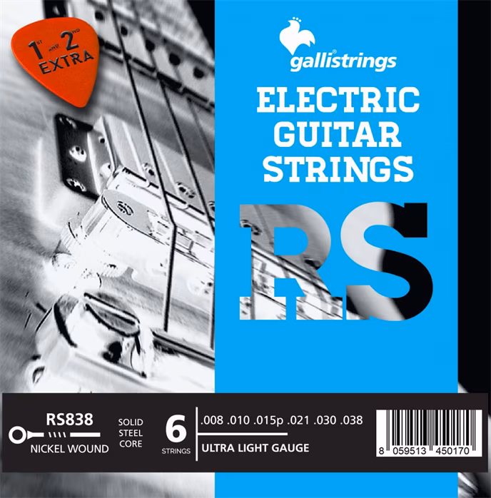Galli RS838 Nickel Ultra Light - Saiten für E-Gitarre