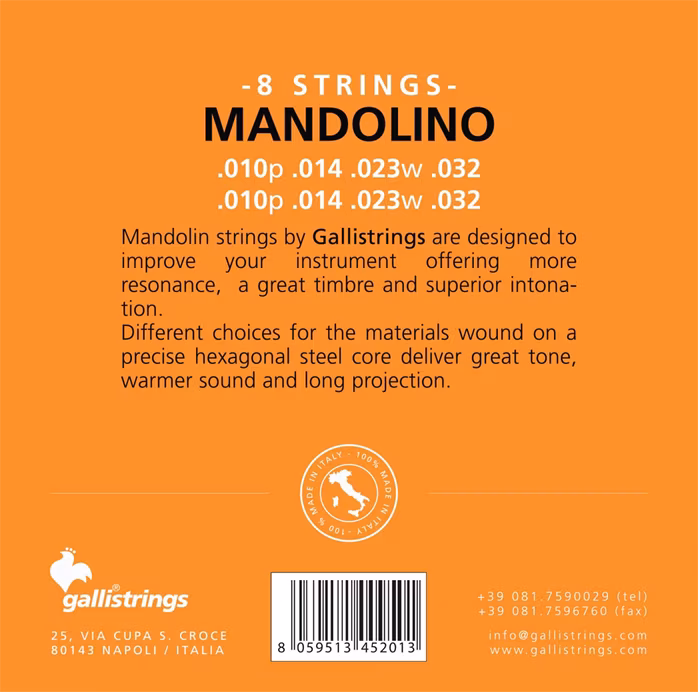 Galli M158  Mandolino Silverplated - Saiten für Mandoline