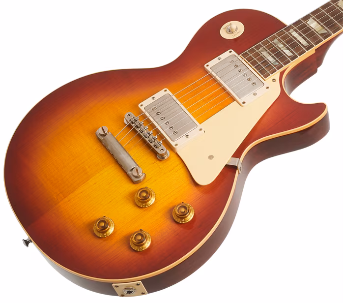Gibson Custom 1958 Les Paul Standard Reissue VOS Washed Cherry Sunburst - E-Gitarre