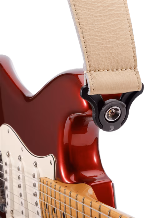 D'Addario Comfort Leather Auto Lock Guitar Strap Tan - Gitarrengurt