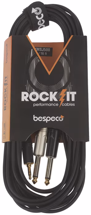 Bespeco ROCKIT Interlink Cable Jack 3,5 TRS - 2x Jack Mono 5 m - Verbindungskabel