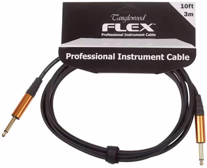 Tanglewood Flex Cable Rubber Black 3 m - Instrumentenkabel