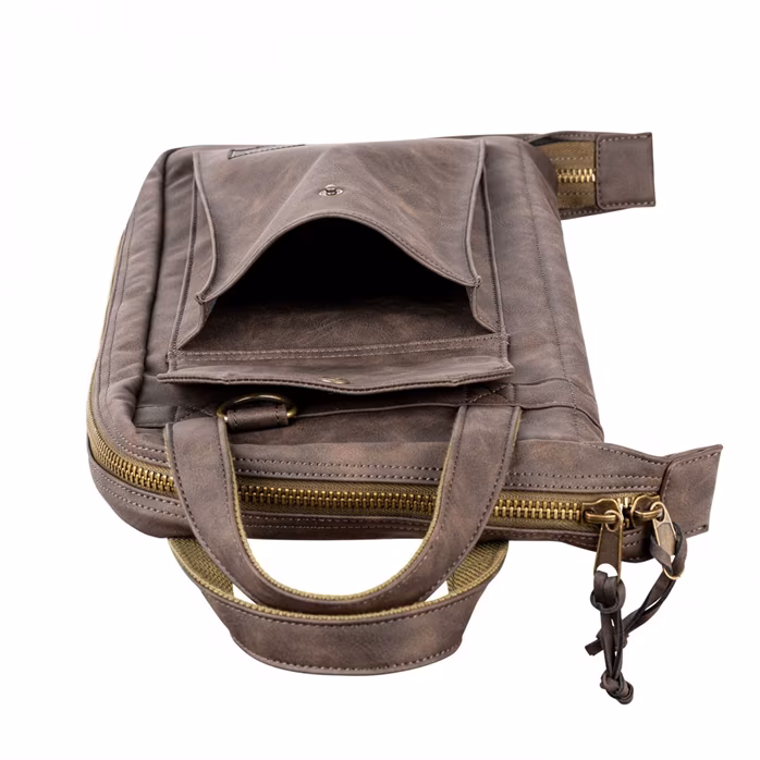 Meinl Vintage Hyde Stick Bag, Dark Brown - Case für Drumsticks