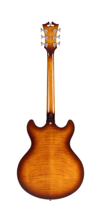 D'Angelico Premier DC Double Cutaway Stop-Bar Tailpie CE Dark ICEd Tea Burst - Semiakustische Gitarre