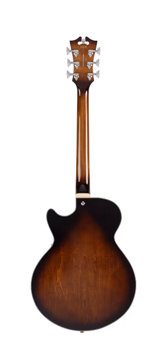 D'Angelico Premier SS Single Cutaway Stop-Bar Tailpie CE Brown Burst - Semiakustische Gitarre
