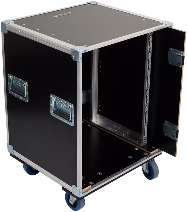 Razzor Cases 14U sliding door rack 390 wheels - Rack Case