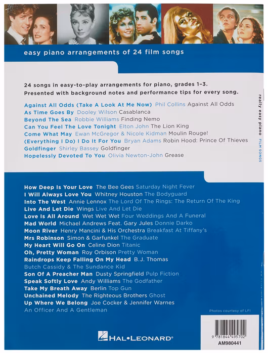 MS Really Easy Piano: Film Songs - Klaviernoten