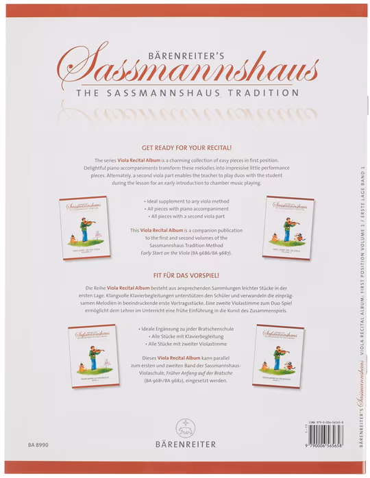 MS Viola Recital Album, svazek 1 - Bratsche-Noten