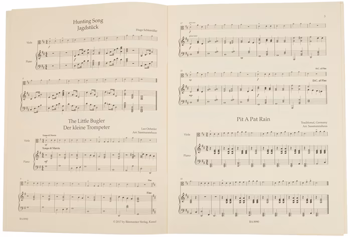 MS Viola Recital Album, svazek 1 - Bratsche-Noten