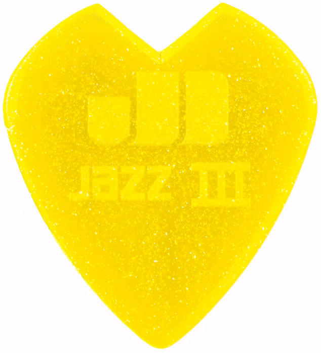 Dunlop Kirk Hammett Jazz III Yellow Glitter 6 Pack - Plektren
