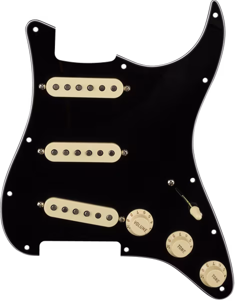 Fender Pre-Wired Pickguard, Strat SSS 57/62 BWB - Tonabnehmer-Set für E-Gitarre