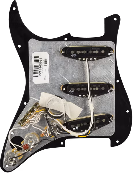 Fender Pre-Wired Pickguard, Strat SSS V NSLS BWB - Tonabnehmer-Set für E-Gitarre