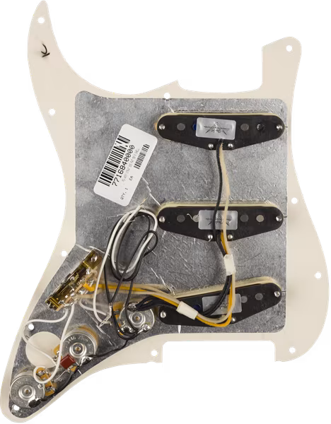 Fender Pre-Wired Pickguard, Strat SSS FAT 50'S SHELL - Tonabnehmer-Set für E-Gitarre
