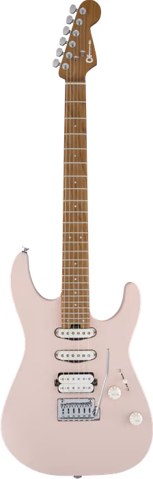 Charvel Pro-Mod DK24 HSS 2PT CM Satin Shell Pink - E-Gitarre