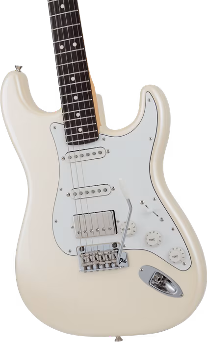 Fender 2024 Collection Made in Japan Hybrid II Stratocaster HSS RW Olympic Pearl - E-Gitarre