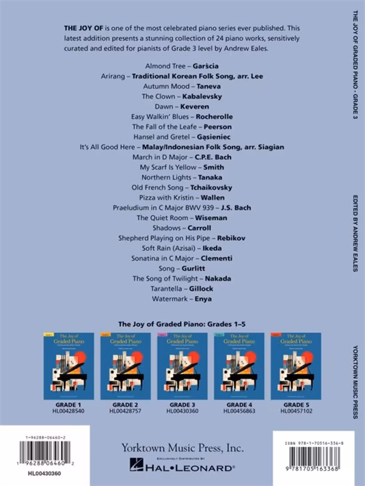 MS The Joy Of Graded Piano - Grade 3 - Klavierschule für Anfänger