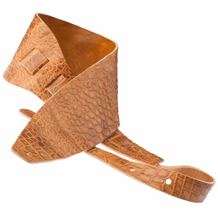 Magrabò Holes HC Embossed Cocco Pros Brown 10 cm - Gitarrengurt
