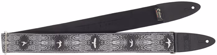 PRS 2" Guitar Strap, Custom Jacquard Birds Fleur, Charcoal - Gitarrengurt