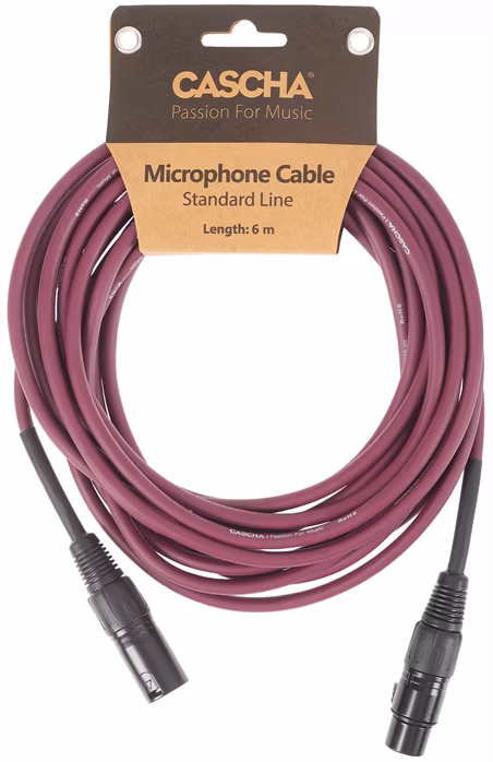Cascha Standard Line Mic Cable Purple 6m - Mikrofonkabel
