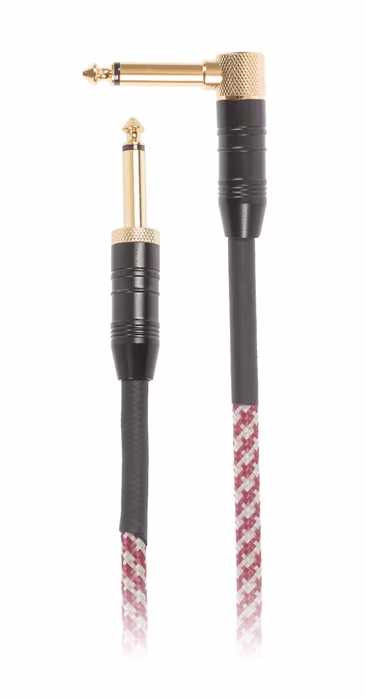 Cascha Professional Line Guitar Cable, Angled, Tweed Red, 3 m - Instrumentenkabel