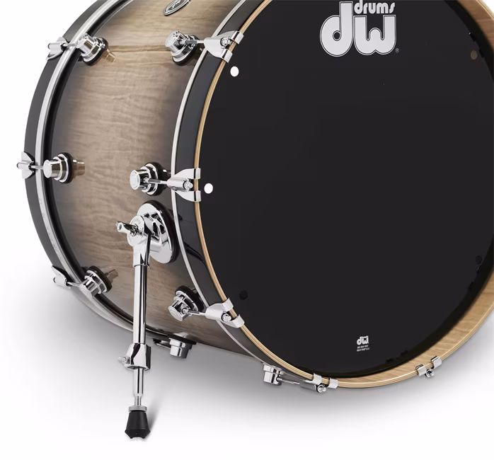 DWe 5-Piece Candy Black Burst Over Curly Maple Exotic Kit - Elektroakustisches Schlagzeug