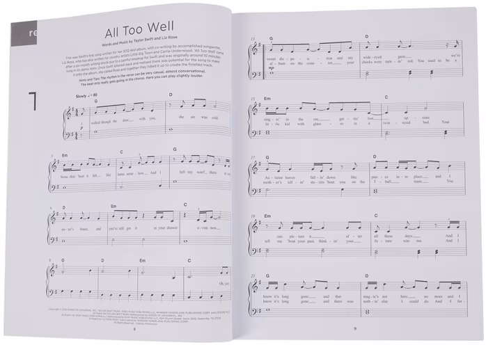 MS Really Easy Piano: 40 Taylor Swift Songs - Klaviernoten