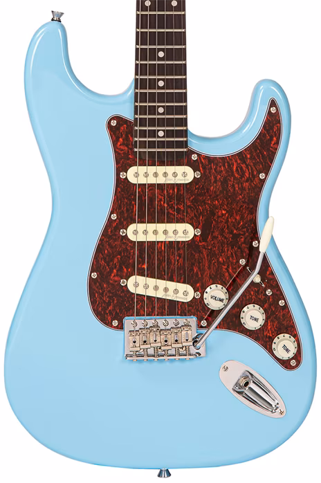 Vintage V60 Coaster Pack Laguna Blue - E-Gitarre set