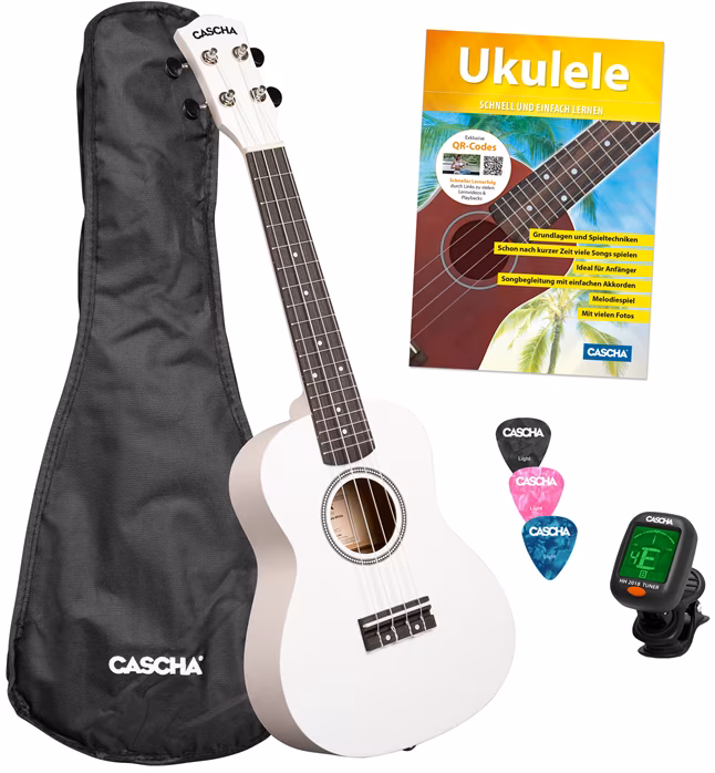Cascha CUC106S Concert Linden White - Akustische Ukulele