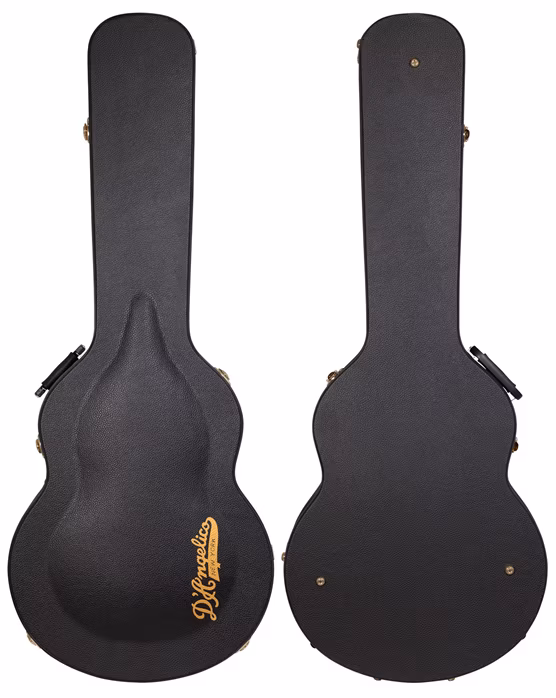 D'Angelico Deluxe SS Baritone Satin Trans Wine - Semiakustische Gitarre