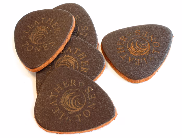 Timber Tones Leather Tones Brown Leather 4-Pack - Plektren